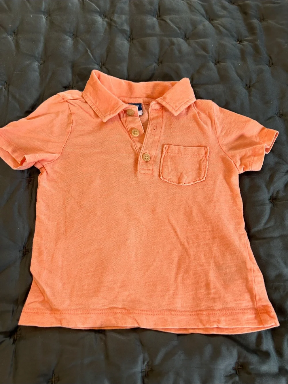 5 for 25$ Kids Short Sleeve Polo Shirt - Coral Orange